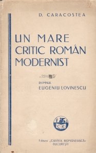 Un mare critic roman modernist