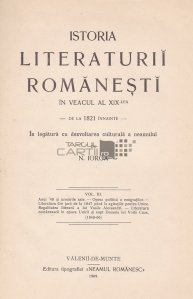 Istoria literaturii romanesti in veacul al XIX-lea